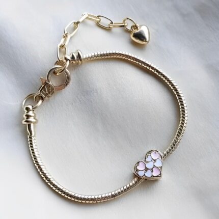 Pink Gradient Heart Pandora Bracelet
